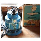 Garage Shop...Simer Geyser Submersible Pump, Stearns Rain Gear Etc.