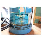 Garage Shop...Simer Geyser Submersible Pump, Stearns Rain Gear Etc.