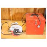 Vintage Montgomery Wards Powr-Kraft Circular 6 1/2-Inch Saw w/Metal Case