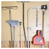 Pet Grooming Station Arm, Rakes, Lawn Edger, Brooms, Apple Picker(?) Etc