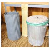 Solid Brass Door Kick Plate, Garbage Can, Coiled Mat