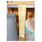 Solid Brass Door Kick Plate, Garbage Can, Coiled Mat