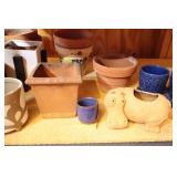 Lawn Garden & Patio DeCor…Clay Ceramic Flower Pots