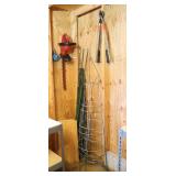 Lawn & Garden Tools Etc. Craftsman 22-Inch Trimmer, Tomato Cages, Metal Fence Posts Etc