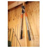 Lawn & Garden Tools Etc. Craftsman 22-Inch Trimmer, Tomato Cages, Metal Fence Posts Etc