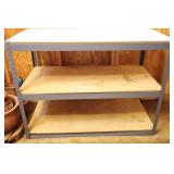 Metal Wood Storage Shelf Work Bench
