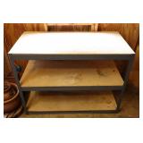 Metal Wood Storage Shelf Work Bench