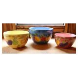 Three-Piece Serving Bowl Set...Sango Sangria By Sue Zipkin