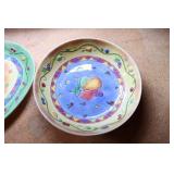 Two-Piece Serving Platter Bowl Set...Sango Sangria By Sue Zipkin