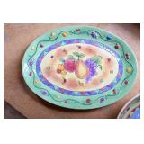 Two-Piece Serving Platter Bowl Set...Sango Sangria By Sue Zipkin