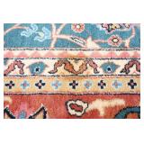 Beautiful Huge Clean Area Rug Teal TerraCotta Cream Aqua