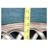 Large 45-Inch Round Ornate Beveled Mirror