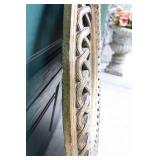 Large 45-Inch Round Ornate Beveled Mirror