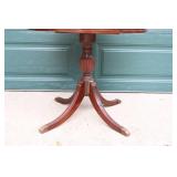 1950”s Duncan Phyfe Federal Style Pedestal Mahogany Drum Table w/Claw Feet Caps…