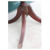 1950”s Duncan Phyfe Federal Style Pedestal Mahogany Drum Table w/Claw Feet Caps…