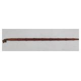 RARE...Vietnam War Swagger Stick Wood Brass Dragon’s Head Irish Shillelagh 34-Inch Walking Stick