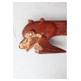 RARE...Vietnam War Short-Timers Swagger Stick Hand-Carved Wood Dragon’s Head 35-Inch Walking Stick