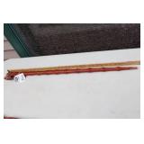 RARE...Vietnam War Short-Timers Swagger Stick Hand-Carved Wood Dragon’s Head 35-Inch Walking Stick