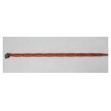 RARE...Vietnam War Swagger Stick Wood Brass Dragon’s Head Irish Shillelagh 34-Inch Walking Stick
