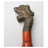 RARE...Vietnam War Swagger Stick Wood Brass Dragon’s Head Irish Shillelagh 34-Inch Walking Stick