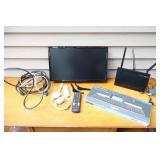 Insignia LED TV, ASUS Dual Band, Logitech Multi-Device Wireless Keyboard Etc