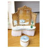 Vintage 1960’s Petite Princess Fantasy Dollhouse Furniture By Ideal…Bed, Sofa, Vanity, Fainting Couch