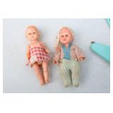 1960’s Original Marx Dollhouse Furniture, Family, Figures Etc