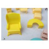 1960’s Original Marx Dollhouse Furniture Etc.