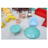 1960’s Original Marx Dollhouse Furniture Etc.