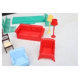 1960’s Original Marx Dollhouse Furniture Etc.