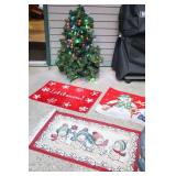 Holiday DeCor Christmas Rugs and Lighted 3-Foot Tree