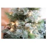 Holiday DeCor…7 1/2 Foot Virginia Slim Pine Christmas Tree w/400 Clear Mini Lights…