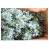 Holiday DeCor…7 1/2 Foot Virginia Slim Pine Christmas Tree w/400 Clear Mini Lights…
