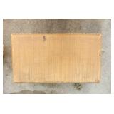 Round Covered Wicker Laundry Basket, Bamboo-Style Child’s Flip-Top Trunk