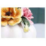 Vintage Ceramic Vase Pitcher with Relief Rose Made in Italy