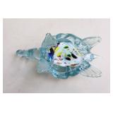 Vintage Ashtray and Glass Turtle Paper Weight…