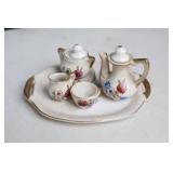 Collectible Porcelain China… Japan Nippon Porcelain Moriage Dragonware Chinoiserie Dresser Vanity Box Dish, Miniature Tea Set Etc.