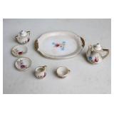 Collectible Porcelain China… Japan Nippon Porcelain Moriage Dragonware Chinoiserie Dresser Vanity Box Dish, Miniature Tea Set Etc.