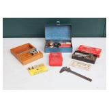 Vintage Tools… Micrometer Caliper THE L. S. STARRETT CO., Aline Wood Kit, Craftsman Bits Etc