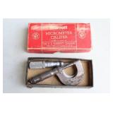 Vintage Tools… Micrometer Caliper THE L. S. STARRETT CO., Aline Wood Kit, Craftsman Bits Etc