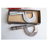 Vintage Tools… Micrometer Caliper THE L. S. STARRETT CO., Aline Wood Kit, Craftsman Bits Etc