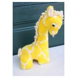 Adorable Vintage Stuffed Eden Toys Inc. Yellow Giraffe Action Family…Smallest is Musical