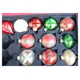 Holiday DeCor Christmas…Tree Bulb Glass Ornaments