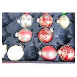 Holiday DeCor Christmas…Tree Bulb Glass Ornaments