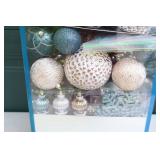 Holiday DeCor Christmas…Tree Ornaments Gold, Silver, Glitter, Teal Etc