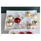 Holiday DeCor Christmas…Bulbs Red and Gold, Large Mickey Mouse Stocking