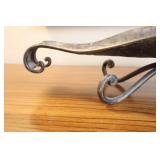 Home DeCor Hammered Metal Tin Bowl Centerpiece W/Glass Gems…