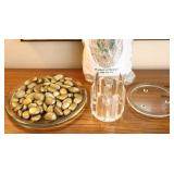 Home DeCor Heavy Glass Decorative Candle Holder, Platters Etc