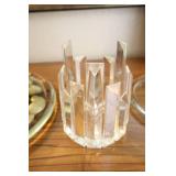 Home DeCor Heavy Glass Decorative Candle Holder, Platters Etc