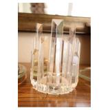 Home DeCor Heavy Glass Decorative Candle Holder, Platters Etc